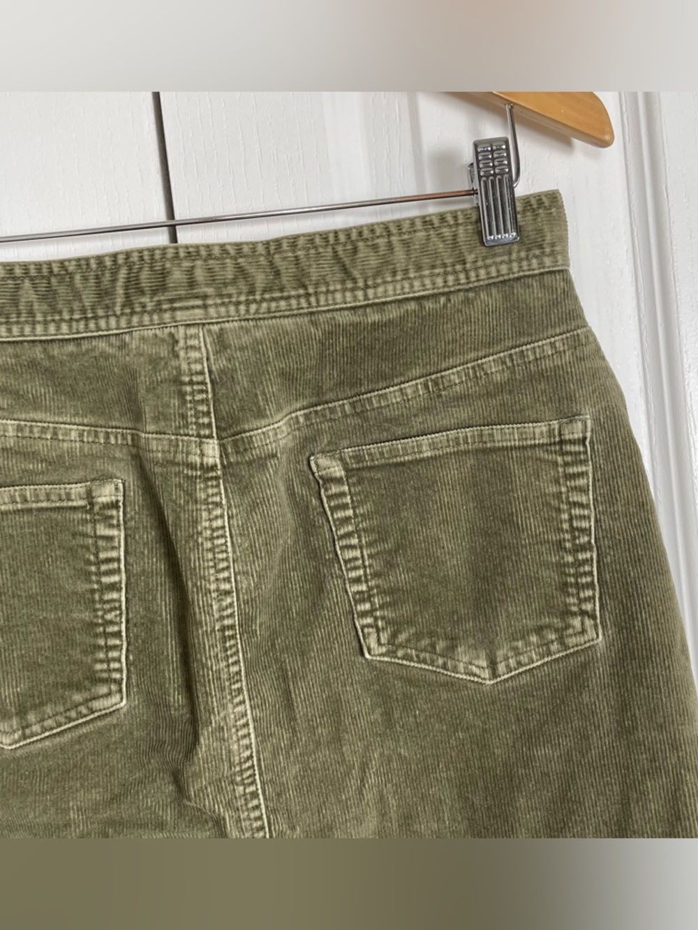 Vtg Jones Sport Corduroy Stretch Skirt Women’s 6 Green Cotton y2k Cabin Academia - Picture 5 of 10